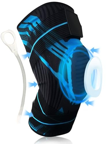 Viexpand Kniebandage Für Damen Männer, Rutschfeste Atmungsaktiv Sport Knieschützer, Knieschoner Verstellbare, Sponge Knee Protector Für Joggen, Outdoor Sportarten, Basketball(S)