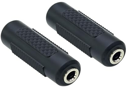 SEYUGOPTI Lot de 2 Coupleurs Prise Jack 3.5mm Femelle vers 3.5mm Femelle, 3.5 mm Female to Female Jack Adapter Stéréo pour Casques Audio, Smartphones, Ordinateurs Portables et Tablettes