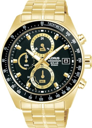 Lorus Damen Uhr Chronograph Edelstahl Gold