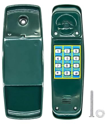 mophrati Engaging Outdoor Equipment Kids Playground Telephone Fun Pretend Phone Toys Climbing Frame Adventure Experience Kids Childrens Play Toy Telephone Play Equipment, Green