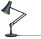 ANGLEPOISE 90 Mini Mini Desk Lamp, Steel Blue, LED Low Energy Dimming Bulb, USB Power Cable, Aluminium Shade and Arms, Anodised Satin Finish, Chrome Plated Fittings, Ideal for Small Spaces