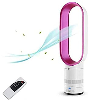 YWHCLH Bladeless Fan,Negative Ions Security Air Cooler Leafless Fan, Portable Super Quiet Air Multiplier Tower Fan,Remote Control Tower Fan for Home, Office, Bedroom Fan, Baby-Room (Pink)