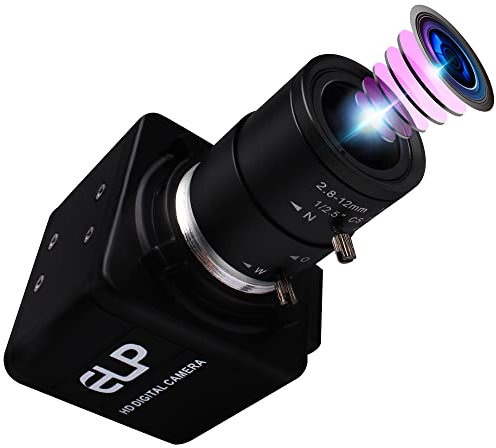 ELP 4K Optischem Zoom USB-Kamera,Ultra HD IMX317-Sensor-Webcam mit 2,8-12 mm Varifokalobjektiv,3840 x 2160 bei30 fps Fokus einstellbare USB kamera Plug-and-Play für Konferenz-Live-Streaming-Webkameras