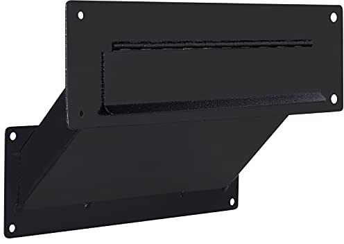 Durabox genom väggen brevfack tvådelad insättningsränna för dokument, post, checkar, betalningar (svart)