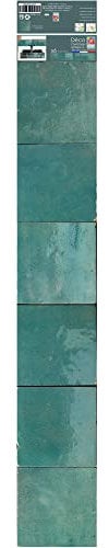 Décoration adhésive pour CARRELAGE ZELLIGE Gris bleuté 6 Carreaux