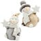 Dekohelden24 Keramik Salz- und Pfefferstreuer/Gewürzstreuer als Schneemann, L/B/H 4 x 6 x 7,5 cm