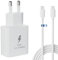 Chargeur Super Rapide Samsung 25W pour Samsung Galaxy A34 A54 A15 A14 A13 5G, S23 S22 S24 S21 FE S23+ S23 Ultra S22+ S20 Plus Note 20 A53 A52 A51 A72 S10 S9 Z Flip 4, avec 2M Cable Type C,Blanc