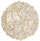 fanquare Manteles Individuales Redondos, Manteles Individuales Hoja de Mariposa Dorados Navidad, Manteles Aislantes Térmicos Antideslizantes para Cocina