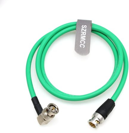 SZRMCC 12G HD SDI Videokabel rechtwinklig BNC Stecker auf Stecker 4K Koaxialkabel LV-61S 75 Ohm für AR-RI RED Kamera Monitor Blackmagic HyperDeck 80cm