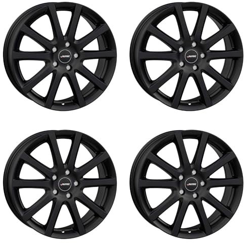 4x AUTEC Felgen Alufelgen SKANDIC 8.0x19 ET38 5x112 Schwarz matt kompatibel mit Audi A3 S3 A4 S4 A6 A8 S8 Q2 Q3 RS Q3 RS 3 TT TT RS TTS A7 Q5 S6