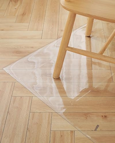 PVC Bodenschutzmatte 100x120 160x180 130x150 140x200cm Bürostuhl Unterlage Schreibtischstuhl Transparent wasserdichte Leicht Zu Reinigen Anti-Rutsch Bürostuhlunterlage Kratzfest rutschfest