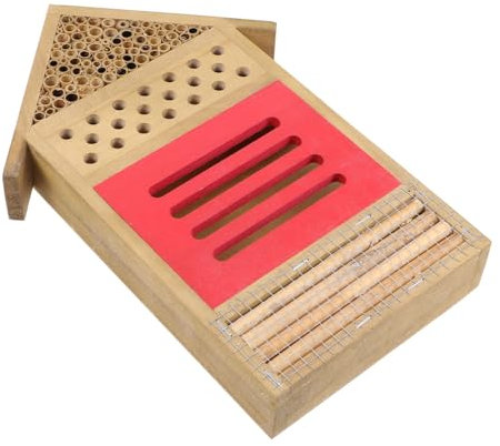 FUNOMOCYA Bienenhaus Handgemachter Holzhaus Hotel Aus Für Friedliche Bienen Und Insekten