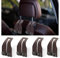 FACIACC 4 Pack Car Seat Headrest Hook, Car Hooks for Headrest, Car Seat Hooks for Bags, Purses, Handbags, Purse, Universal Headrest Hanger Heavy Duty Storage Hooks for Backseat, Brown