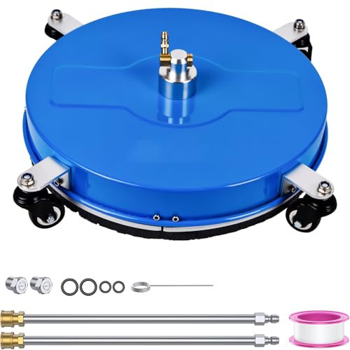TOOSOAR Accesorio para Hidrolimpiadora de 46 cm, Limpiador de Superficies de Acero Inoxidable para Hidrolimpiadora, con 2 Extensiones para Hidrolimpiadora y 2 Boquillas de Recambio, Azul