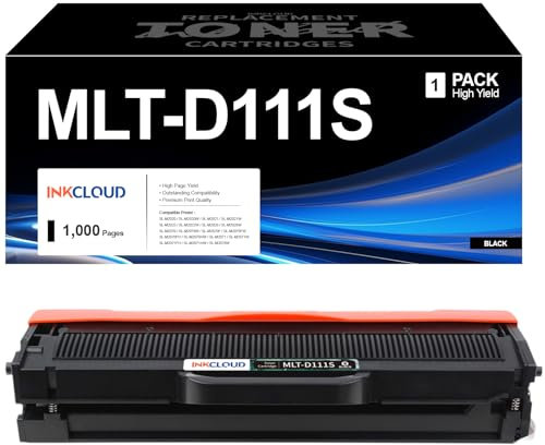 MLT-D111S Toner Kompatibel für Samsung 111S D111S MLTD11S für Samsung Xpress M2070 M2070W M2070FW M2026W M2026 M2022W SL-M2070W SL-M2026W SL-M2026 (Schwarz,1er-Pack)