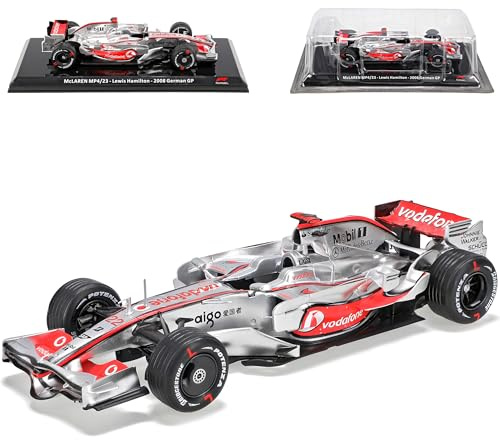 alles-meine.de GmbH McLaren MP4/23 Lewis Hamilton 2008 Formel 1 mit Sockel 1/24 Modell Auto mit individiuellem Wunschkennzeichen