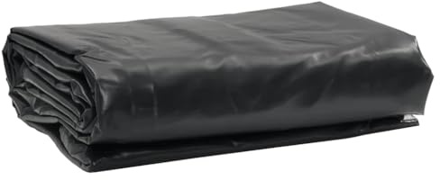 Kaloriko Lona negra con revestimiento de PVC, 1 x 2,5 m, 650 g/m², resistente a la intemperie, resistente a los rayos UV, con ojales, para jardín, muebles, coche, barco, camping