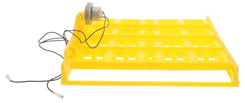 Egg Incubator Tray Plastic Automatic Rotation for Hatching | Yellow Finish, Turkey and Goose Egg Fit, Home Incubating Use, Laboratory Observation, Reusable Stable Design
