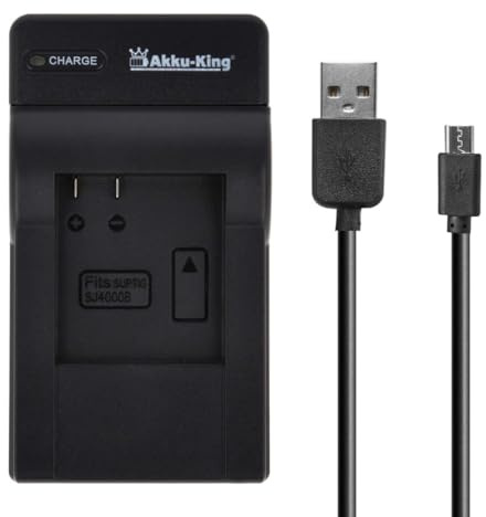 USB-Akku-Ladegerät kompatibel mit Qumox BAT-412, SupTing SJ4000