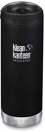 Klean Kanteen TK Wide Kanteens aislada al vacío, 2019, hombre, negro (Shale Black/Cafe Cap), 16oz (473 ml)