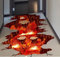 HALLOBO® XXL Wandtattoo Bodenaufkleber Vulkan Volcano Magma Wandaufkleber Wandbild Wohnzimmer Schlafzimmer Kinderzimmer Deko