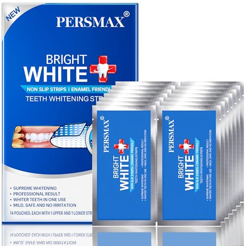 PERSMAX Teeth Whitening Strips – 14 Treatment, 28 Non-Slip Strips