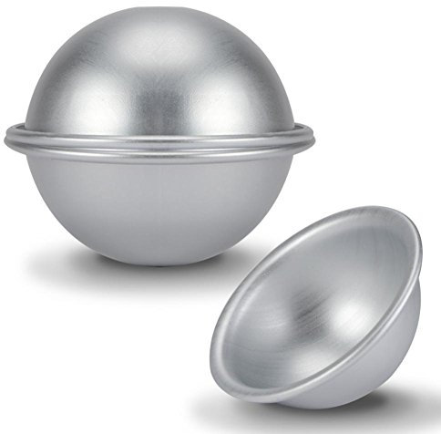 Fdit Halbkugel-Form aus Aluminium für Kuchen, Gelee, Pudding, Süßigkeiten, 10 cm
