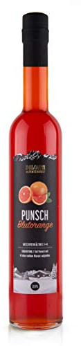 DOLOMITI Blutorangen-Punsch 25 % vol. – Fruchtiger Winterpunsch mit Gewürzen – Besonders ergiebig – Mischverhältnis 1:4 – Inkl. 2er Kennenlern-Set – für kalte Abende