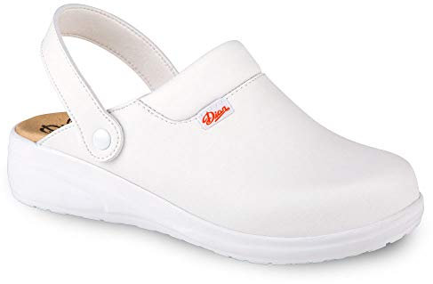 DIAN Zueco ANTIbactariano Modelo MAR Blanco Talla 39 Certificado CE EN ISO 20347 Marca