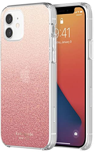kate spade new york Protective Hardshell Case for iPhone 12 Mini - Glitter Ombre Sunset Pink/Multi