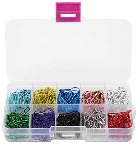 300 Stücke Bunten Sicherheitsnadeln Birne Sicherheitsnadeln Birnenförmige Pins Kürbis Pins Strickstich Marker Nähen Machen mit Aufbewahrungsbox
