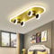 LED Skateboard Deckenleuchte Goldene Kinderzimmer Cartoon Deckenlampe Junge Mädchen Deckenbeleuchtung Modern 32W Acryl Kronleuchter Schlafzimmer Wohnzimmer Kindergarten Beleuchtung Deckenlicht,6500k…