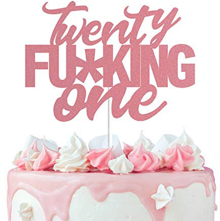Twenty One Rose Gold Glitzer Kuchen Topper 21 Jahre alt 21. Geburtstag Jahrestag Party Dekorationen Zubehör