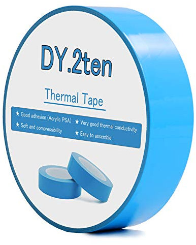 DY.2ten Thermisches Klebeband, 30 mm x 25 m, leistungsstarkes, doppelseitiges Thermeleitendes Klebeband für Kühler, Kühlkörper, LED-Streifen, Computer-CPU, GPU, SSD-Laufwerke