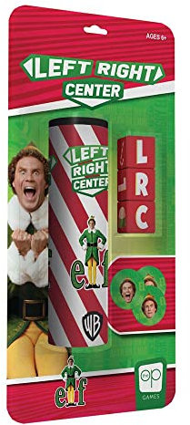 Elfen-Edition von links rechts Mitte | Sammelwürfelspiel mit Buddy The Elf Thema, offiziell lizenziertes Elfenspiel