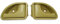 Viviance Poignée de porte intérieure avant gauche et droite compatible avec Renault Kangoo I 1997-2007 Twingo I 1993-2007 - Type A Jaune à gauche et à droite