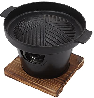 Mini-BBQ-Grill, Rauchfreier Japanischer Tischgrill für Den Innenbereich, Kleiner Grilltopf, Koreanischer Familiengrill, Tragbarer Tischgrill für Camping-Picknick(HN BBQ18A)