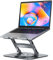 MCHOSE Laptop Stand for Desk, H-Design Computer Laptop Holder, Ergonomic Laptop Riser with 360° Rotating Base, Adjustable Laptop Stand Compatible with MacBook Pro/Air, All 10-17” Laptops, Grey