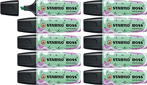 STABILO - Textmarker - BOSS ORIGINAL Pastel by Ju Schnee - 10er Pack - Hauch von Minzgrün