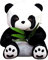 harayaa Kuscheltier Sitzender Panda Plüschpuppe Kissen Großer Wohnzimmer Bequemer Begleiter, 20 cm
