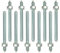Isolbau Lot de 10 barres d'ancrage M16 x 190 mm - Homologation ETA - Ancrage composite galvanisé avec écrou et rondelle - Ancrage pour charges lourdes