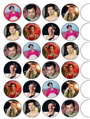 24x Harry Cake Toppers Style 1 mix 1.5 (3.8cm) PRE-CUT PREMIUM RICE PAPER Edible Cake Toppers