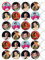 24x Harry Cake Toppers Style 1 mix 1.5 (3.8cm) PRE-CUT PREMIUM RICE PAPER Edible Cake Toppers