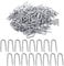 Glarks 200Pcs 40mm Wire Staples Steel Wire Fence Staples Set, Heavy Duty Galvanized Wire Staples U Shaped Nails U Staples for Woven Fencing and Wire Mesh
