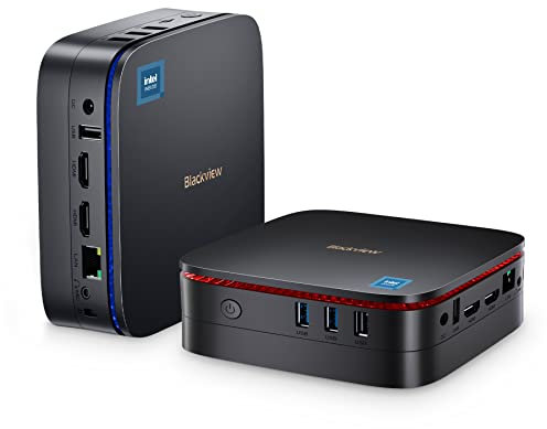 Blackview Mini PC Windows 11 Pro, MP60 16GB DDR4/1TB SSD Ordenador, Intel Celeron N5095, 4K HD Doble HDMI, Dual-Band 2.4G+5G WiFi, Gigabit Ethernet de Cuatro Núcleos
