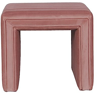 HomePop Moderner Ottomane aus Samt, für Wohnzimmer und Schlafzimmer, Rosa