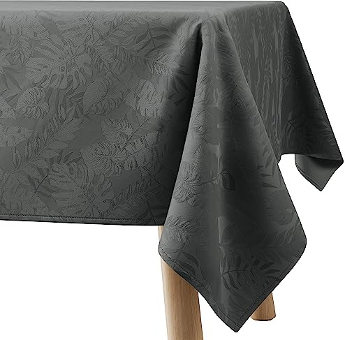 Filumi Tischdecke 120x220 cm Grau Abwaschbar Für Indoor Outdoor Monsteramuster Eris