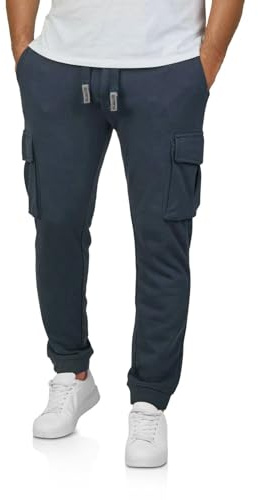 riverso Cargo Jogginghose Herren Baumwolle lang Regular Fit RIVLoris | Cargohose Sporthose Trainingshose Freizeithose Taschen Rot Blau Schwarz Grün S M L XL XL XXL 3XL 4XL 5XL