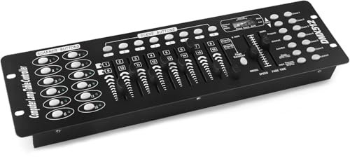 D-MX Controller 192 Canali D-MX512 Light Controller, Illuminazione Mixer Board Console Controller Moving Head and LED Party Light for Lichtshow Party, Disco Bar, Discoteca, DJ Bar (nero)