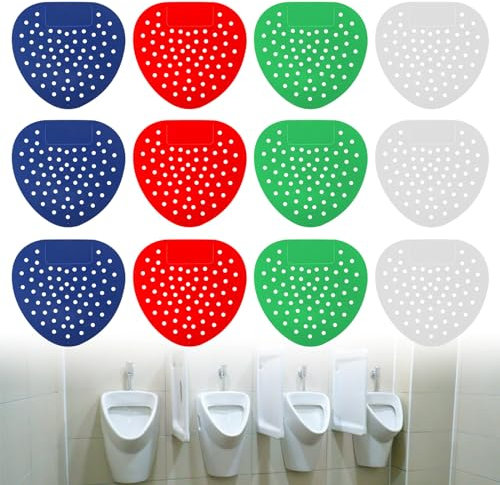 12 Pièces Écran D'urinoir Desodorisant Urinoir avec Parfum Filtre à Urinoir Protection Anti-Éclaboussures Urinoir Grille Urinoir Tamis D'urinoir pour Tous les Lieux Commerciaux et Appartements